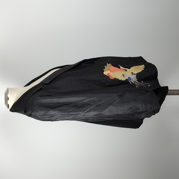 EUC VTG 100% Silk Nira Nira NY Designer Black 2-Piece Suit Embroidered Size XL - Picture 11 of 16